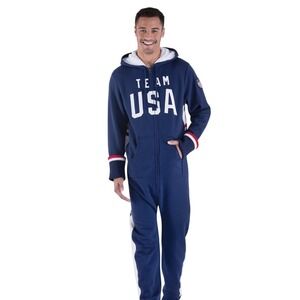 Authentic Olympics Team USA‎ 2018 Winter Zip PJs Size M Pajamagram Unisex